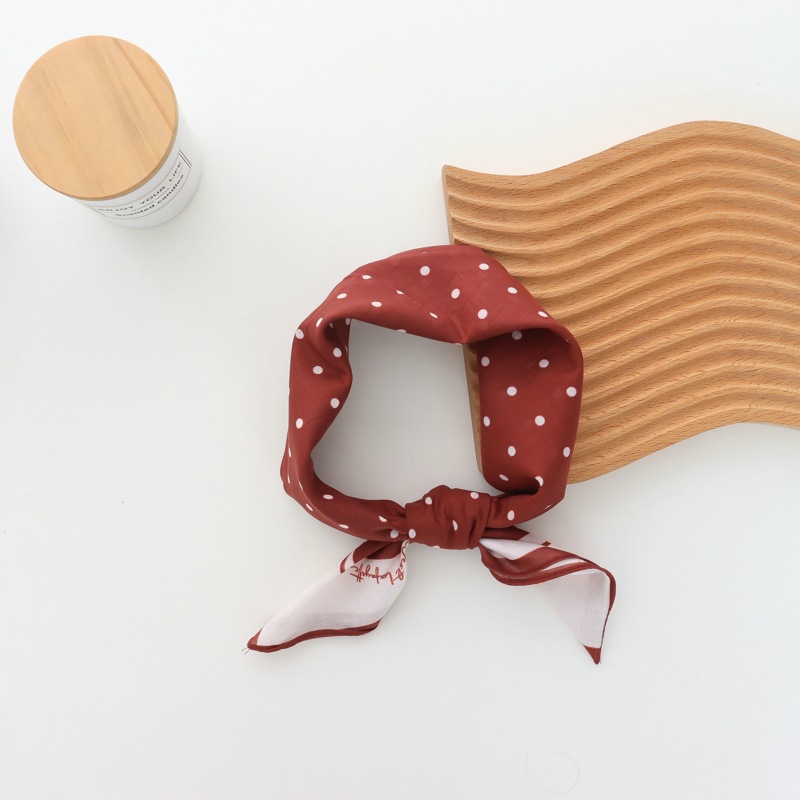 ผ้าพันคอผ้าฝ้ายแท้ลายจุดสีแดงด - Bandana Cotton บทวิจารณ์และราคา