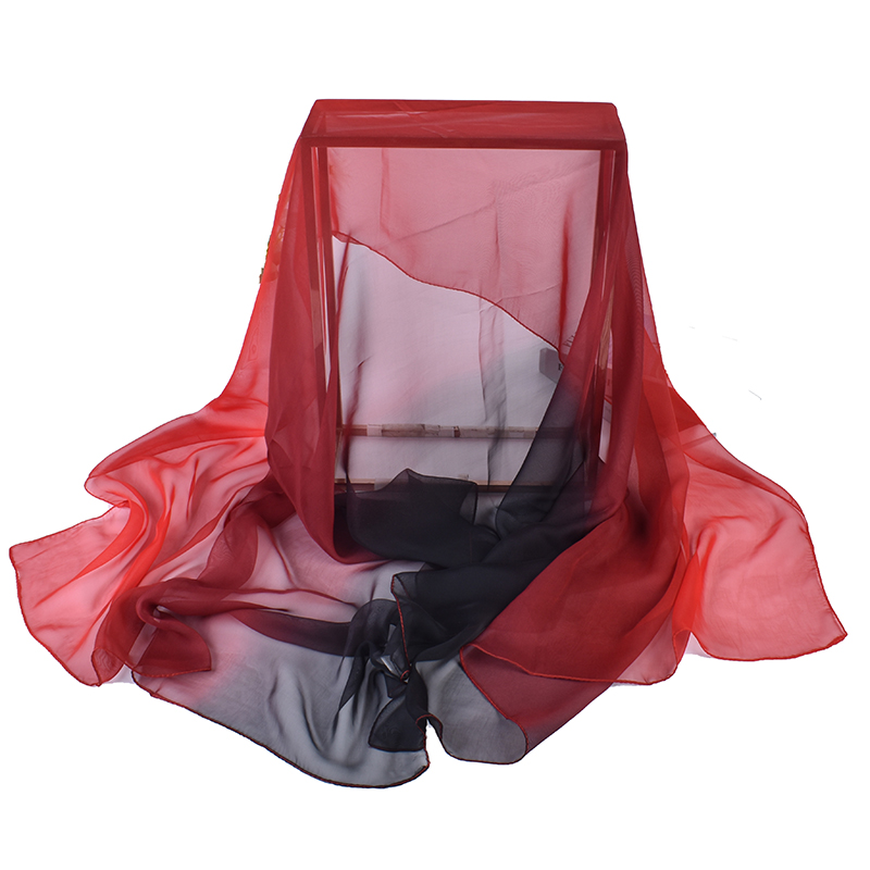 Syal Sutra ผ้าสามสีไล่ระดับสี7 - Silk Neck Scarf บทวิจารณ์และราคา