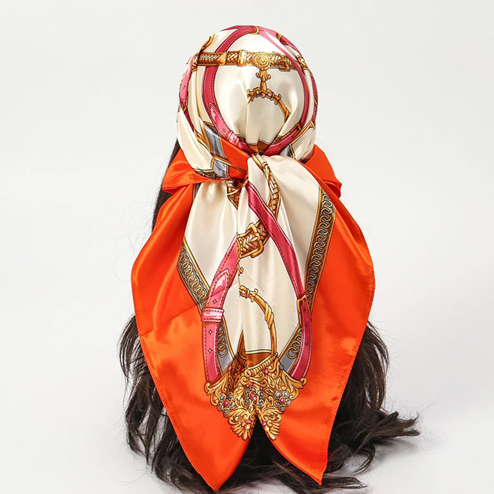ผ้าพันคอแฟชั่น 90*90 ซม. สำหรั - Silk Neck Scarf บทวิจารณ์และราคา
