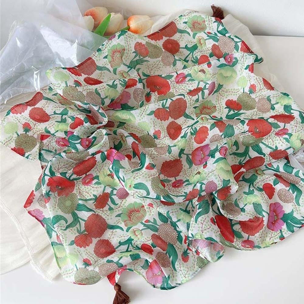 ผ้าพันคอผ้าฝ้ายลินิน ผ้าพันคอส - Bandana Cotton บทวิจารณ์และราคา