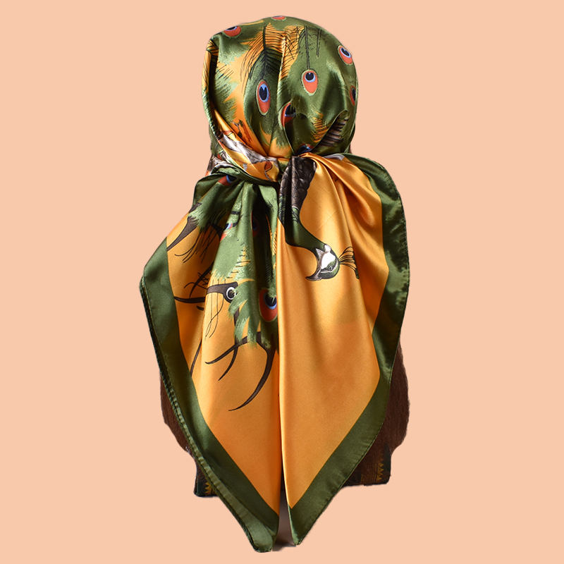 1PC สุภาพสตรีผ้าพันคอสี่เหลี่ย - Scarf Silk Square บทวิจารณ์และราคา